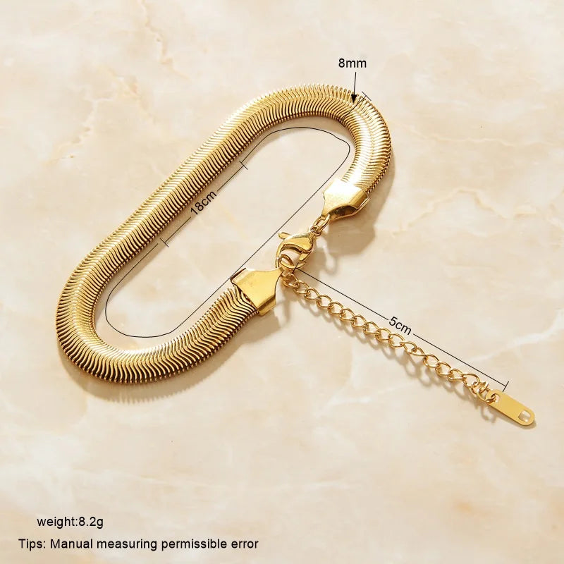 Stainless Steel Snake Bone Chain and Bracelet