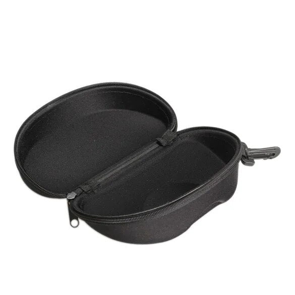 Zippered Eye Glasses Hard Case with Clip for Sunglasses