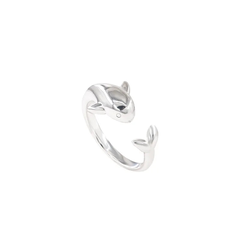 Coated Copper Whale Ring