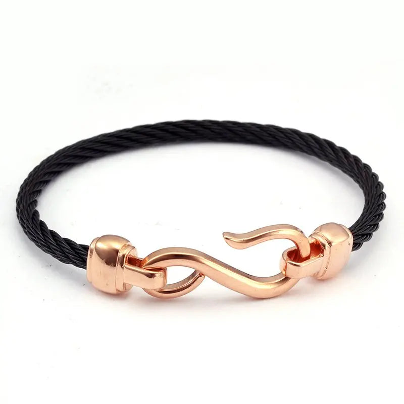 Stainless Steel Hook Clasp Bracelet