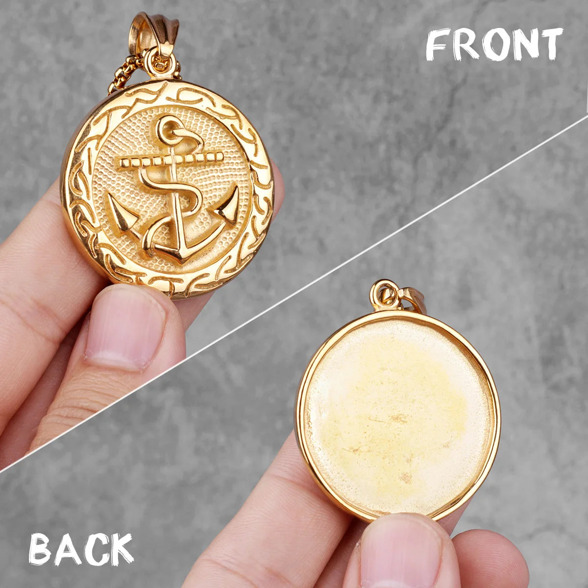 Anchor Medallion Pendant Necklace
